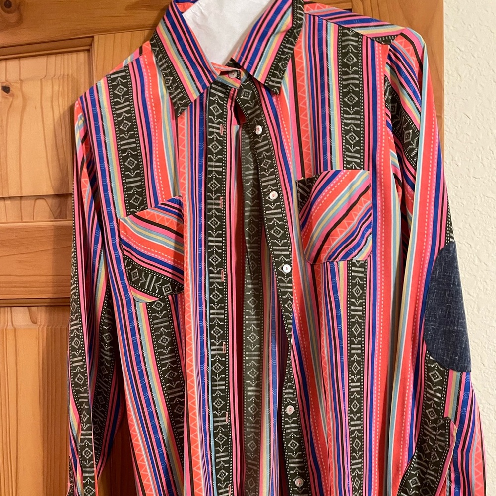 RU Apparel striped Aztec size medium